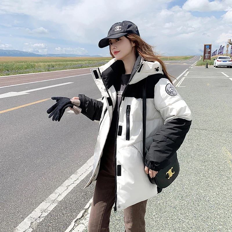 入庫ダウンコートレディースダウンジャケット中綿ジャケット中綿コート暖かいゆったり秋冬保温防寒フードありあったかカジュアル