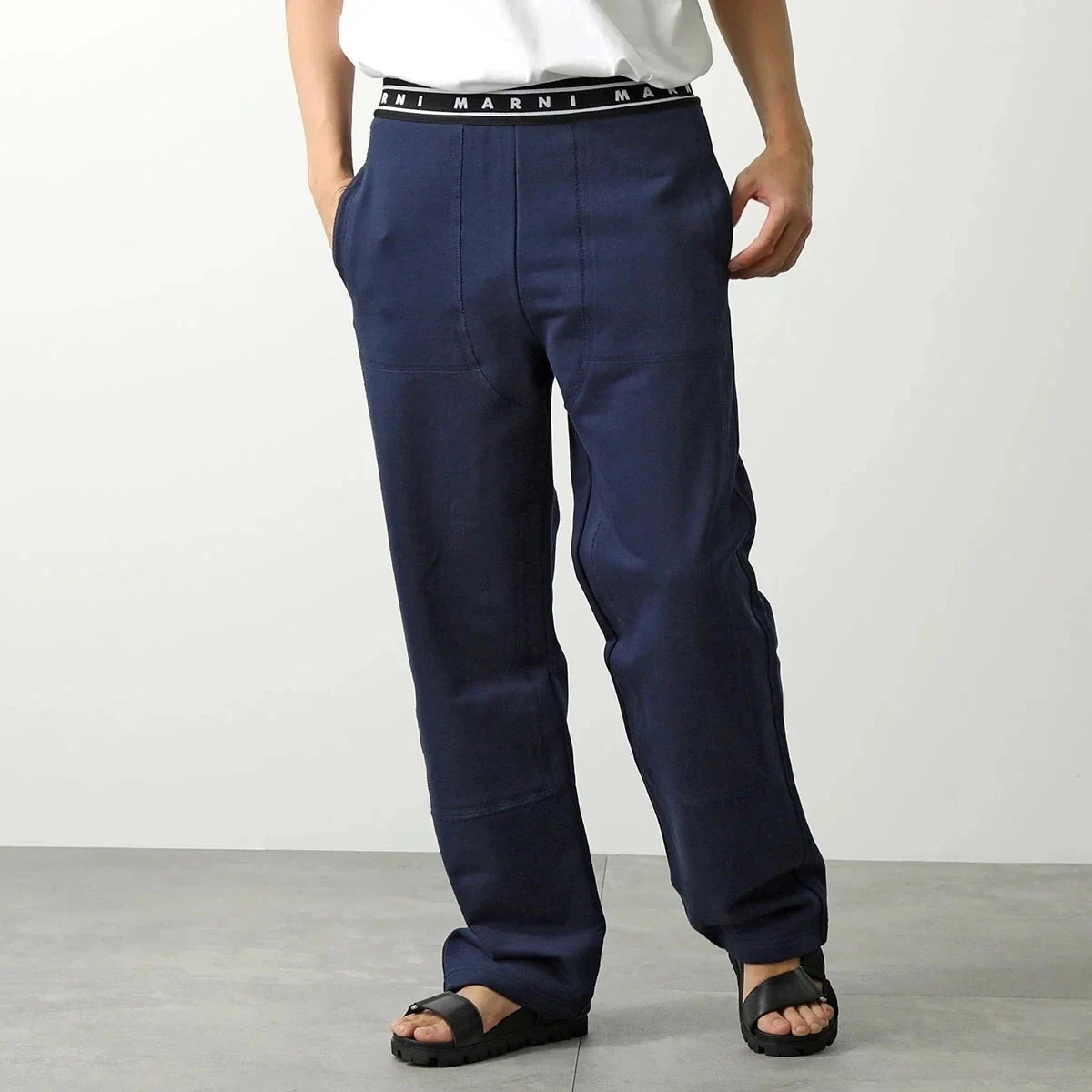 MARNI マルニ スウェットパンツ PJMU0066Y0 UTC301 メンズ コットン トラックパンツ ロゴ ストレート 00B95/BLUE-KYANIT 【mega】