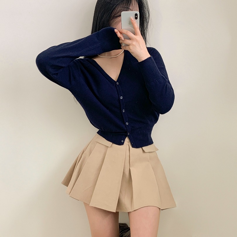 韓国の女性ファッション/ [12color] ミューズVネックニットカーディガン cd1209