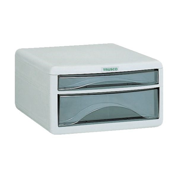 TRUSCO プラスチックレターケースA4浅型1段深型1段 PA4-SW2 1台