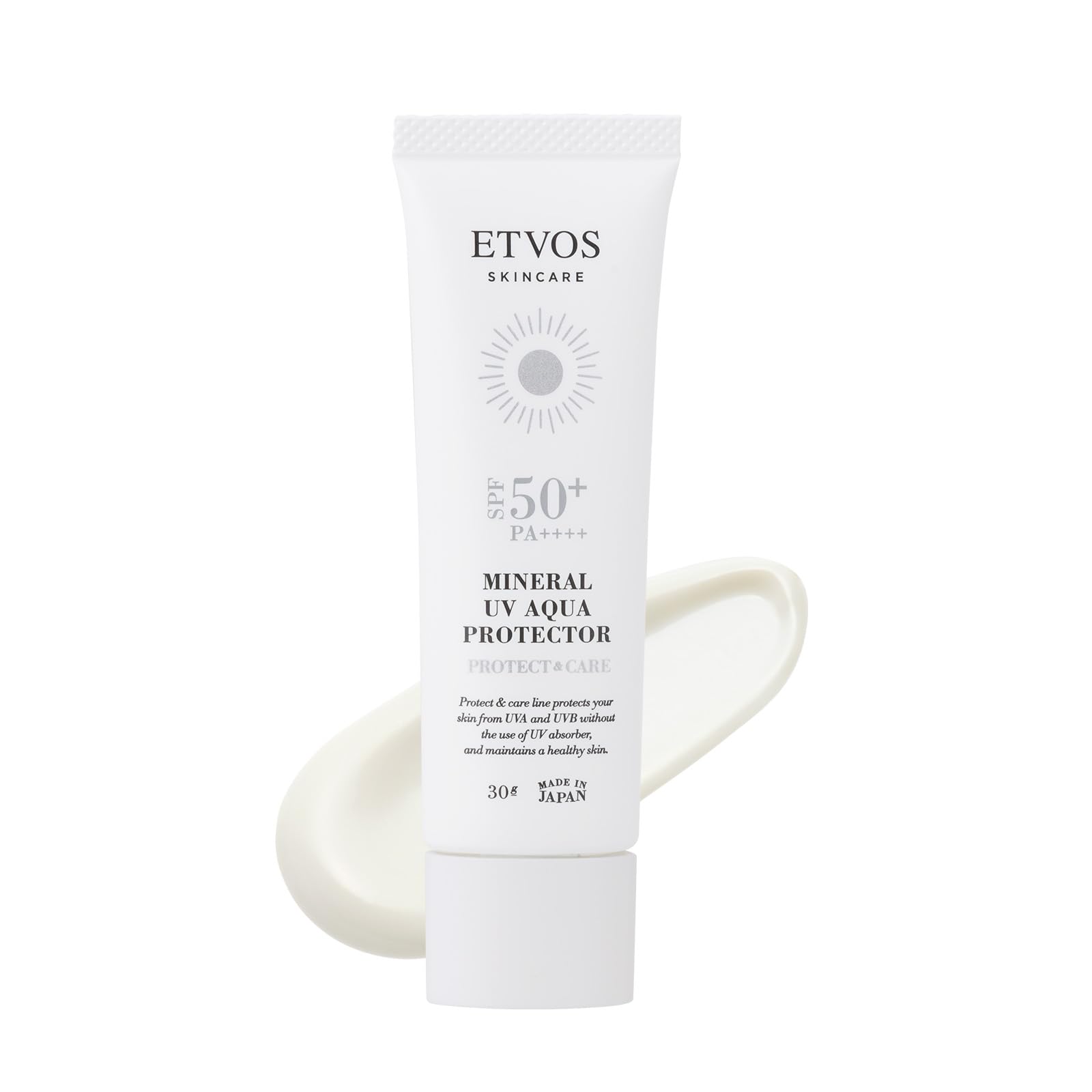 ETVOS(エトヴォス) ミネラルUVアクアプロテクター SPF50+ PA++++ 30g (日焼け止め 化粧下地 崩れ防止 紫外線吸収剤フリー)