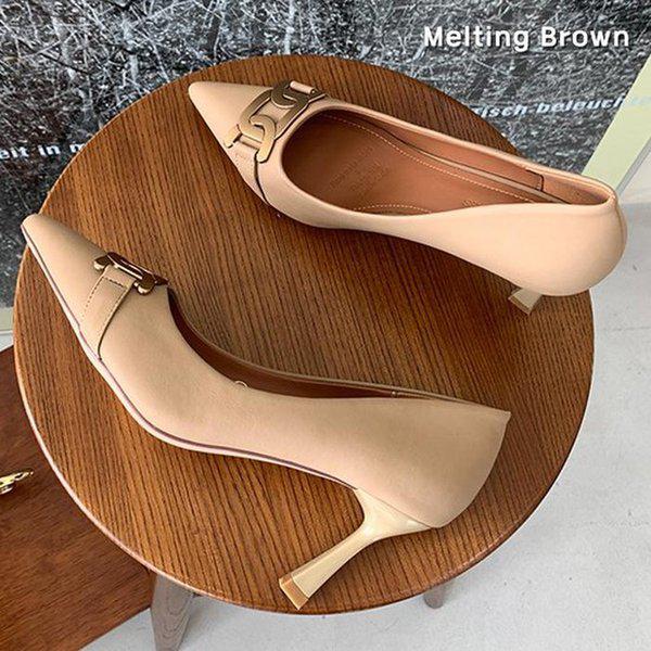 女性チェーン装飾スティレットヒール靴 MT58