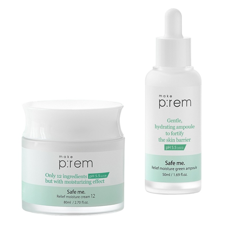 セーフミレリーフモイスチャークリーム12 80ml +グリーンアンプル50ml SET