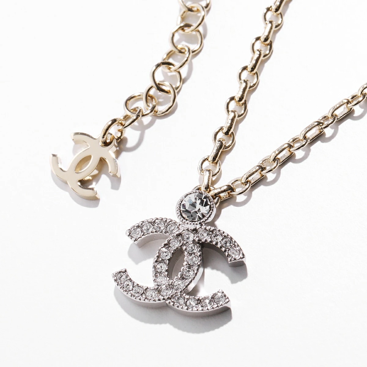 CHANEL シャネル ネックレス ABC147 B14705 レディース ラインストーン チェーン ペンダント ココマーク CCマーク ジュエリー アクセサリー NS704