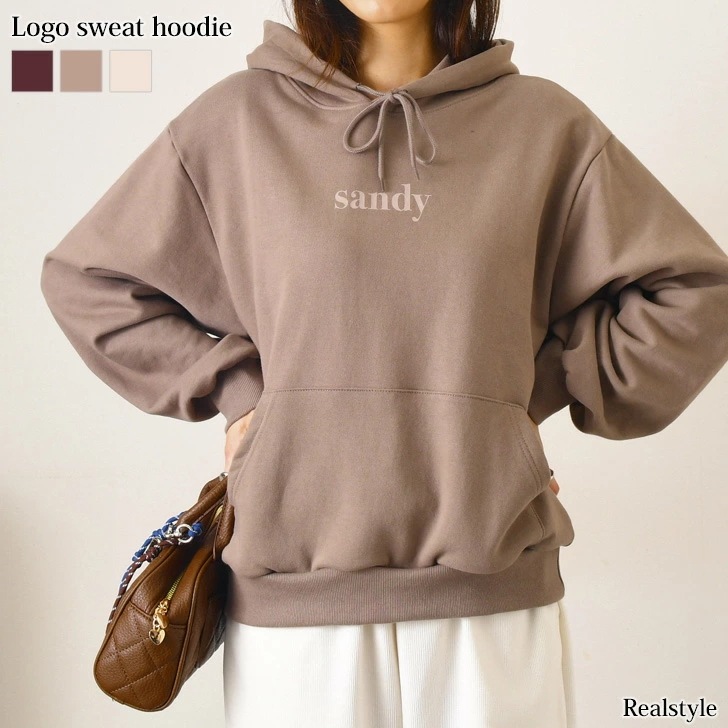 英字ロゴプリント裏毛ワイドスウェットパーカー レディース トップス 秋冬 長袖 厚手 トレーナー ジャージ フーディー おしゃれ カジュアル シンプル ゆったり スエット 楽ちん 部屋着 ルームウェア