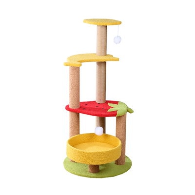 フルーツキャットクライミングシェルフ トリプルレイヤーキャットネスト オールインワンキャットシェル