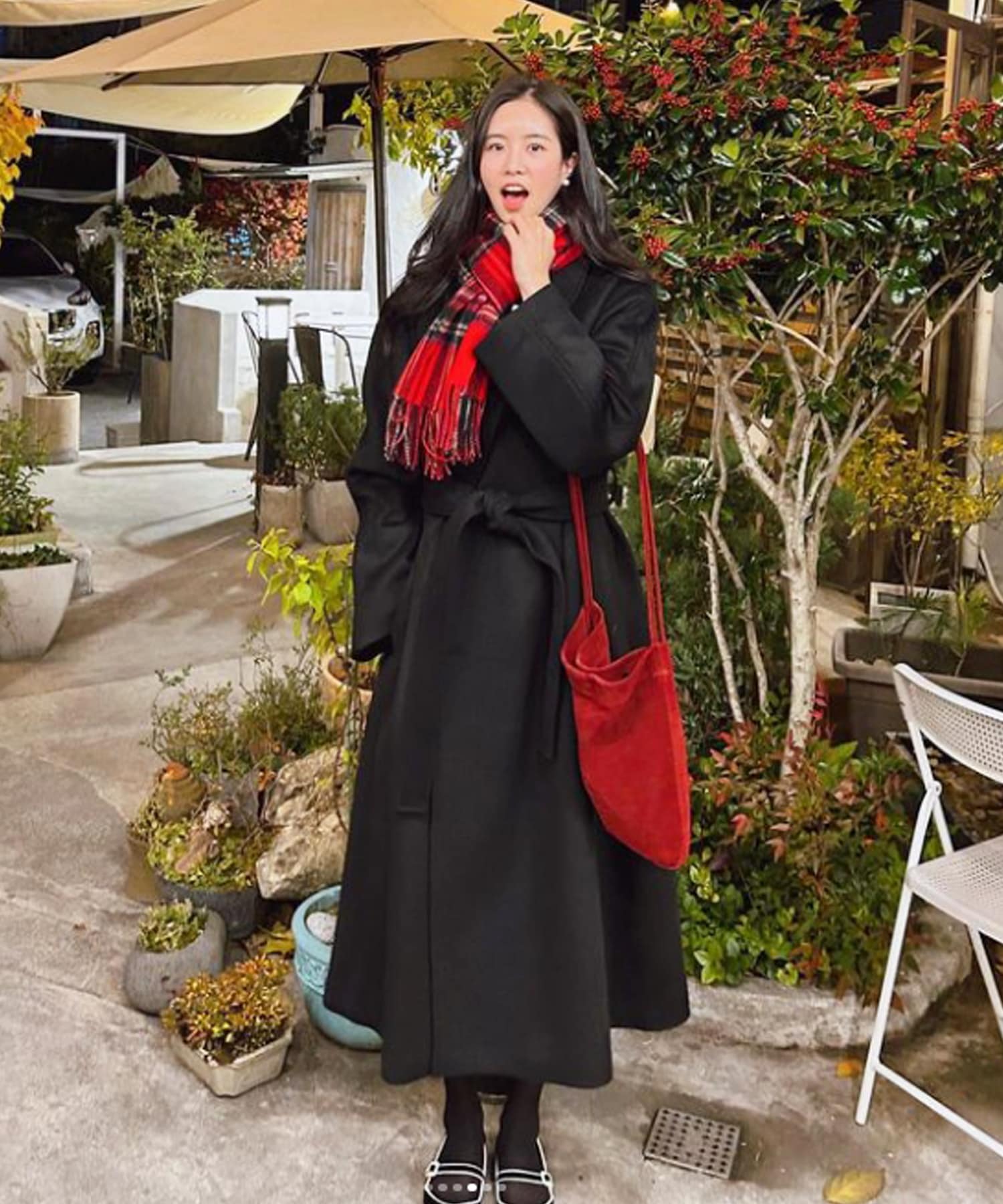 [韓国人気ファッション] Shawl Collar Long Coat_BLACK