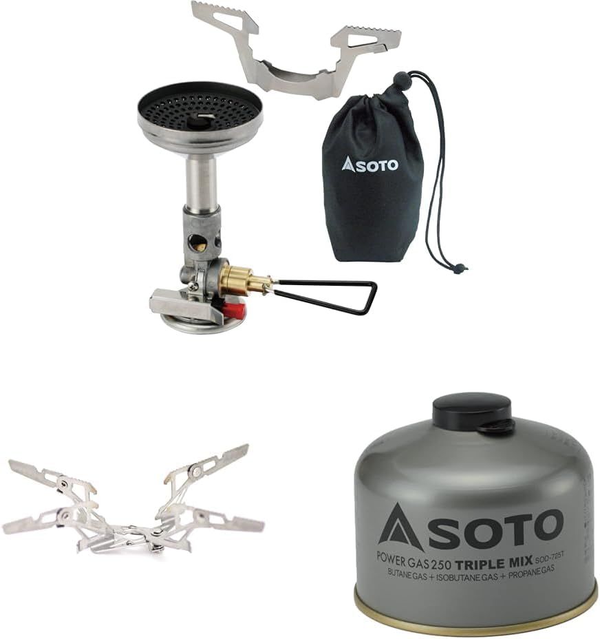 日本製 シングルバーナー コンパクト ストーブ マイクロレギュレーター搭載(高火力 風に強い) OD缶 収納ポーチ付 ソロ トレッキング 登山 マイクロレギュレーターストーブ ウインドマスター SOD