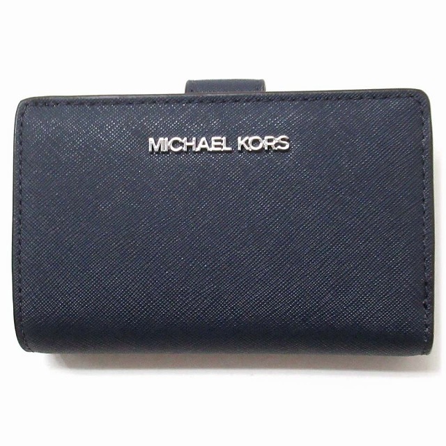 MICHAEL KORS マイケルコース アウトレット 財布 ビルフォールド ジップ コンパクトウォレット ミディアム 35R4STVF6L NAVY