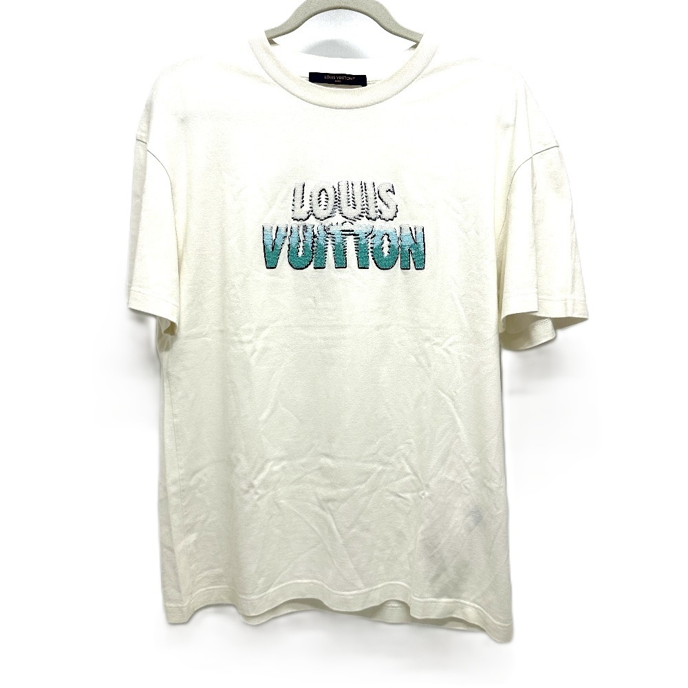 半袖Ｔシャツ RM232M NPG HPY35W ロゴ刺繍 アパレル ビーズロゴ クルーネック カットソー トップス コットン ホワイト
