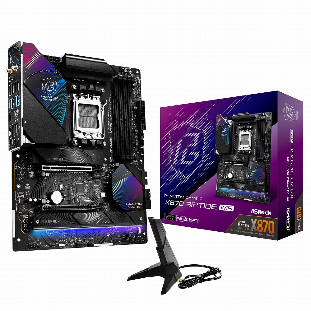 ASRock（アスロック） ASRock X870 Riptide WiFi マザーボード X870RIPTIDEWIFI