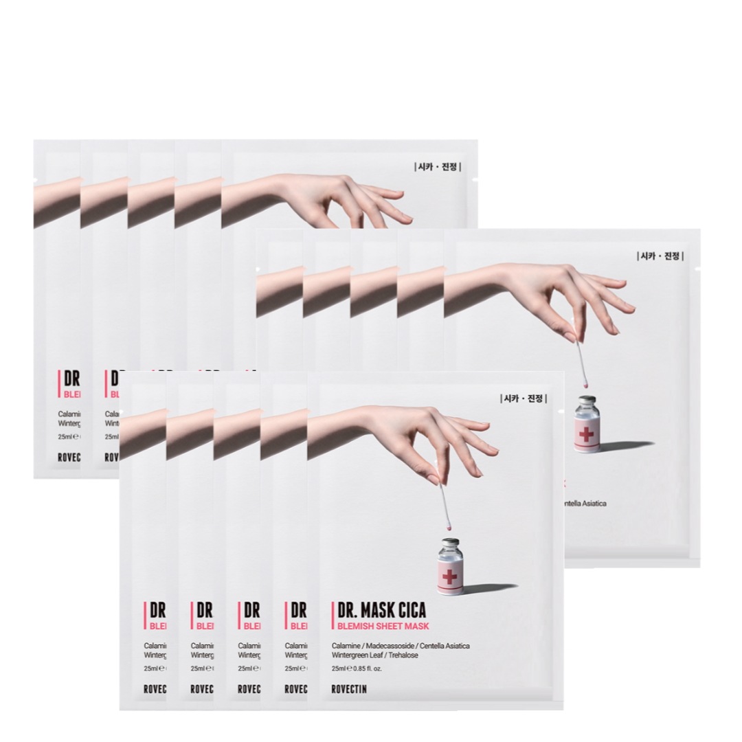 [緊急鎮静/跡ケア/ 25ml X 15枚] シカ鎮静マスクパック [25ml x 5枚入]x3set/ 計15枚