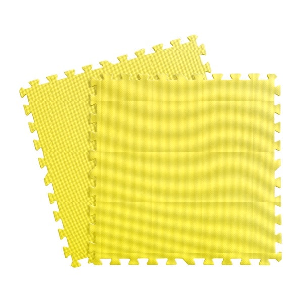 サイドパーツ付ジョイントマット 8枚セット（大判60cm） 低ホルムアルデヒド 防音 保温 イエロー