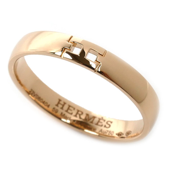 HERMES エルメス K18PG ピンクゴールド ヘラクレス リング・指輪 H119851B 00059 18.5号 59 3.7g レディース 中古 美品