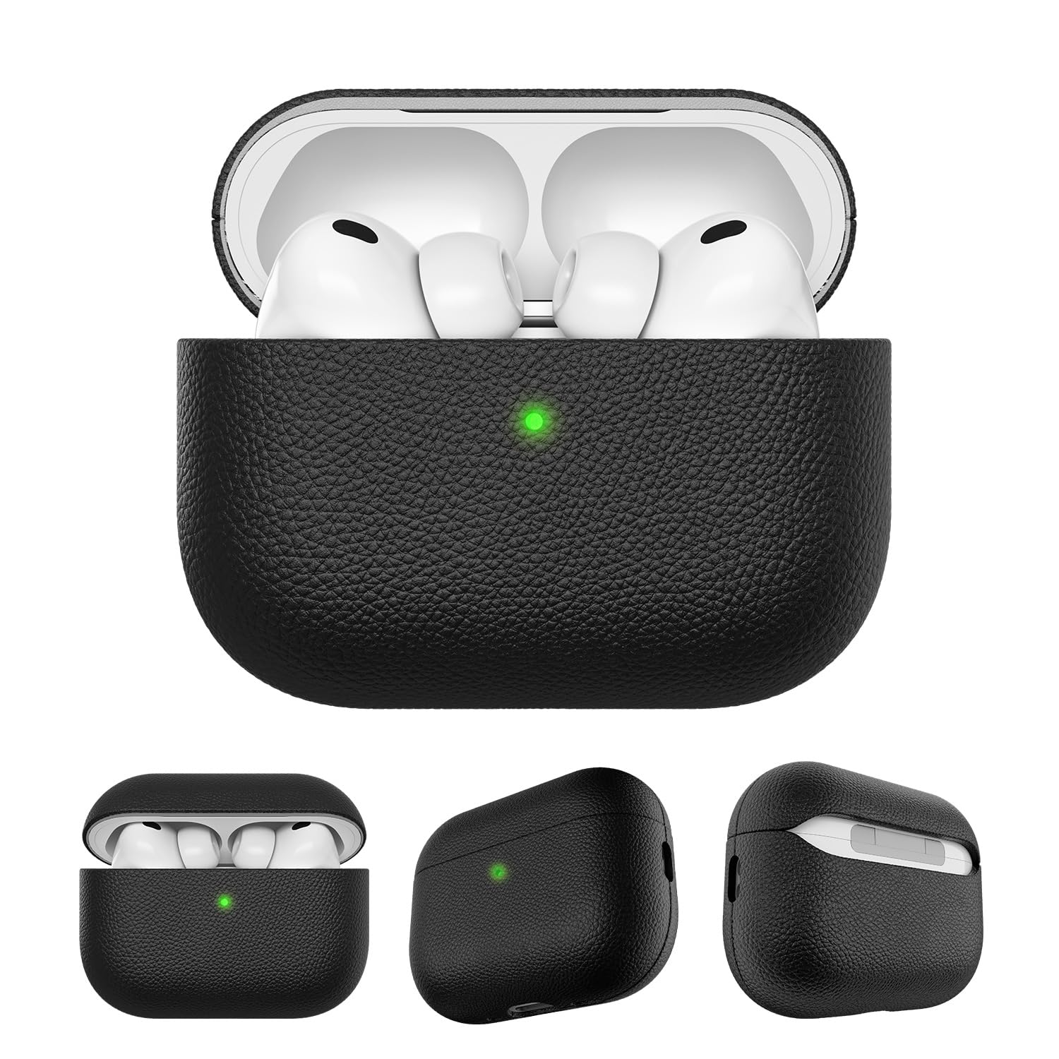 KeyBudz AirPods Pro 3 ケース 第3世代用 イタリアン本革 [ レザーケース 高耐久ポリカーボネート製インナーの二重構造 スピーカーホール ] エアーポッズプロ 3 保護ケース A