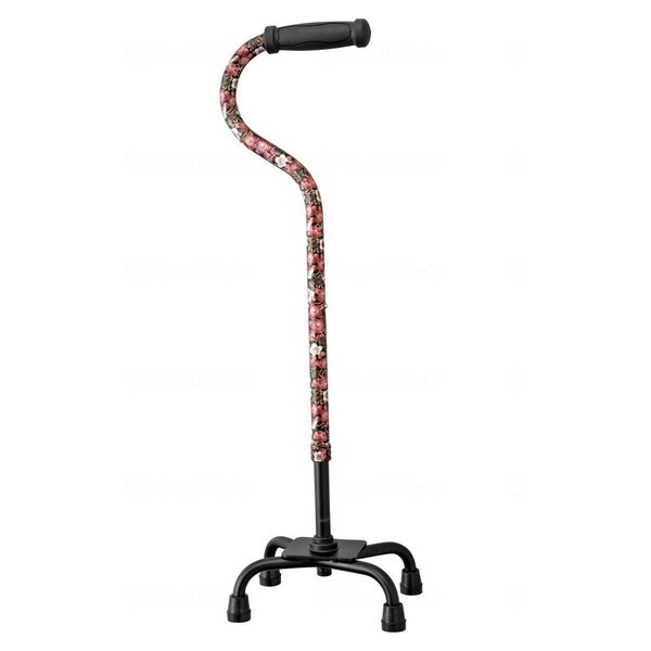 幸和製作所 テイコブ アルミ製4点杖 レッドフラワー EA4-102-RF 非課税 メーカー直送