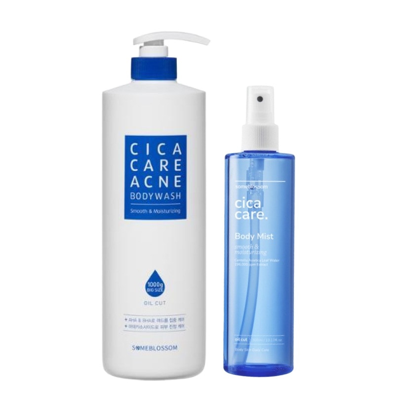 シカケア ボディケアセット(ボディウォッシュ1000g+ボディミスト300ml) / 韓国 人気 体 ニキビ 夏 背中ニキビ ケア ボディソープ ミスト セット
