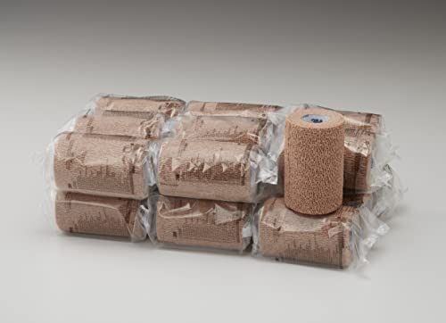 ソルベンタム 自着生 弾力 包帯 止血 帯 バンド コーバン スキントーン 伸縮 医療用 サージカル テープ 100mm x 4.5m 18巻 1584