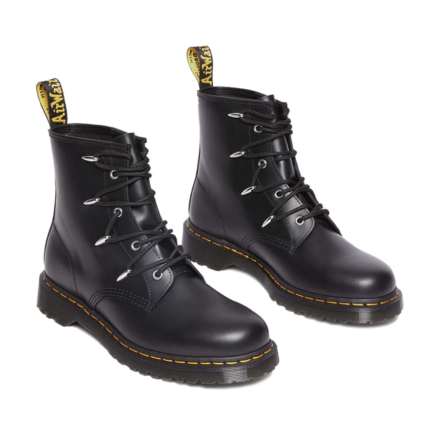 1460 8 TIE BOOTS BLACK DANUIBO レディース 厚底 レザー レースアップ