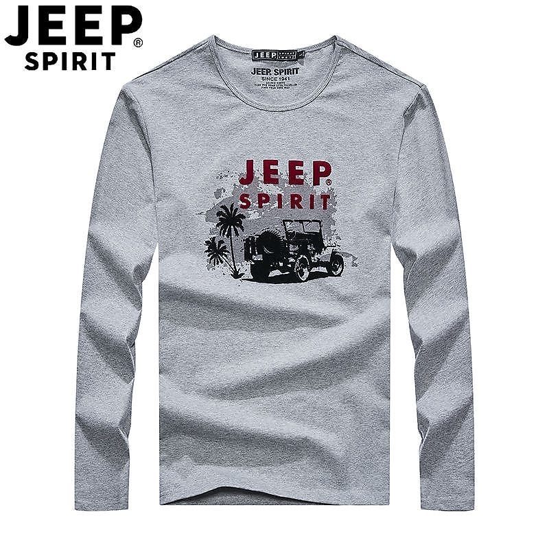 ジープJEEP /ジープ長袖Tシャツ男性2020春と秋の新しいセーター春カジュアルな思いやりのあるシャツの薄いセクション AK公式ストア海外直送