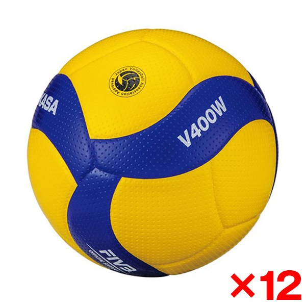 【12個セットネーム加工】 ミカサ バレーボール 4号 検定球 V400W メーカー直送