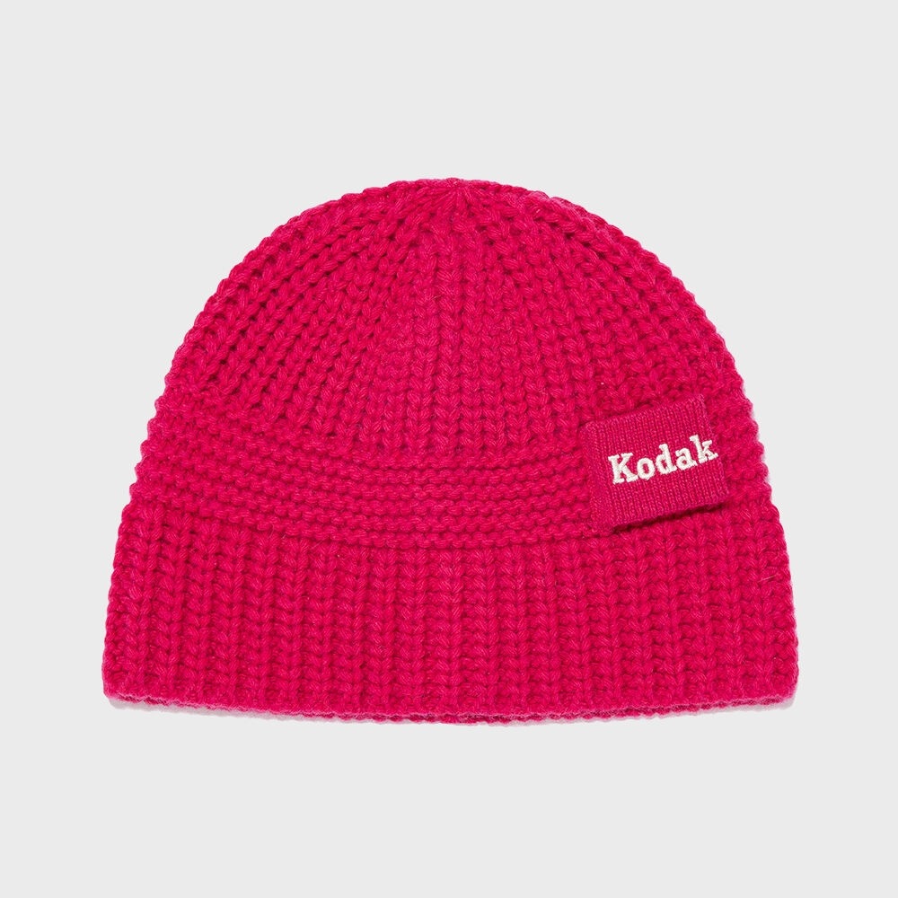 コダックアパレル レタリングニットバケットハット PINK