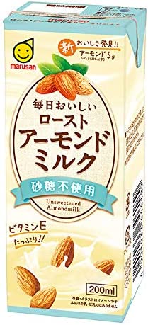 【送料無料】マルサンアイ 毎日おいしいローストアーモンドミルク砂糖不使用200ml4ケース/96本