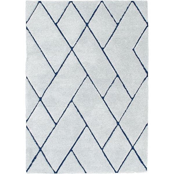 ラグマット/絨毯 [約140x200cm ブルー] ホットカーペット対応 『ルノン』 プレーベル