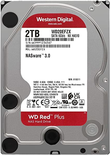 HDD Western Digital WD20EFZX 2TB 3.5インチ 5400rpm HDD 6Gb/s SATA3 SATA [Used]