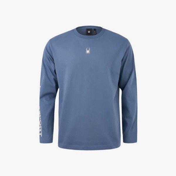 長袖Tシャツ PQF SPIFCNRL341U-DBL [EUROSPORT] レタリングロゴ ルーズフィット 長袖Tシャツ