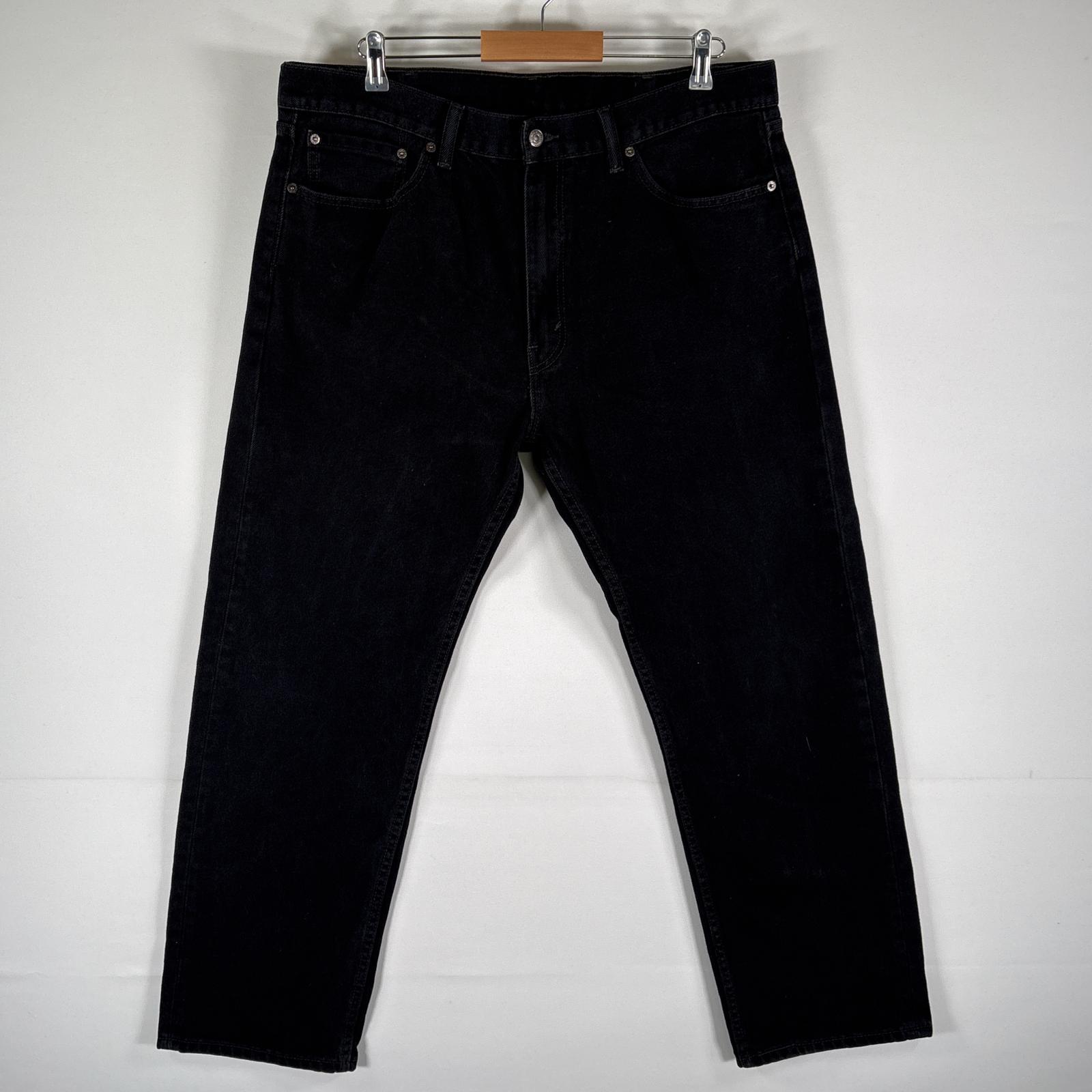 古着 デニムパンツ 505 ストレート ジップ 5ポケット 色落ち ボタンフライ w40 L32 ブラック メンズ