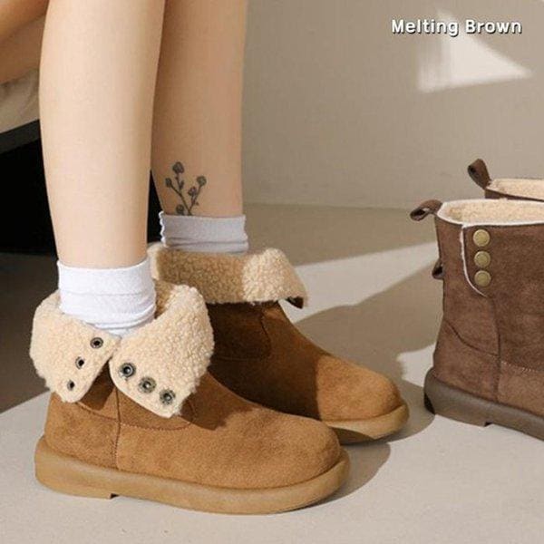 女性スエードブーツ 冬の毛皮ブーツ SS80