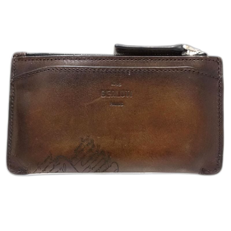 【中古】コインケース カリグラフィ フラグメントケース レザー ブラウン メンズ /182012