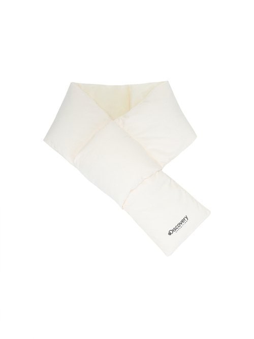 Discovery EXPEDITION Logo printed padded muffler IVORY D 63