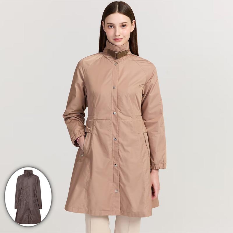 女性レザーポイントロングサファリジャンパー(DNJU5C652)_s