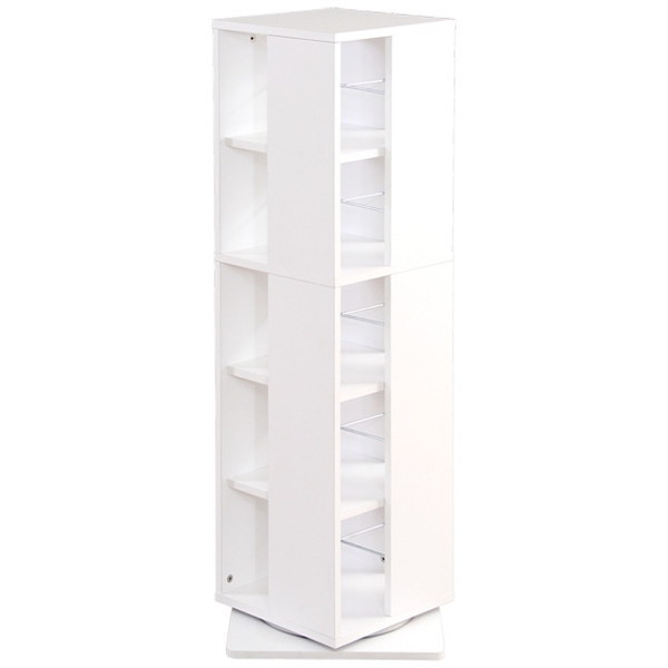 ホームテイスト KBR-5 回転ブックラック5段 Kerbr-ケルブル- ホワイト メーカー直送