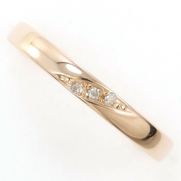 K10 10金 PG ピンクゴールド リング 指輪 11号 ダイヤ 0.01 ジュエリー 中古