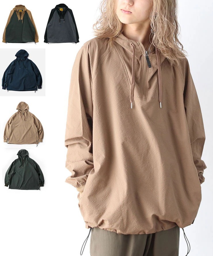 メンズ　パーカーシアサッカー アノラックパーカー G433737 アウトドア 男女兼用 レディース 【セール品の為返品・交換不可商品】