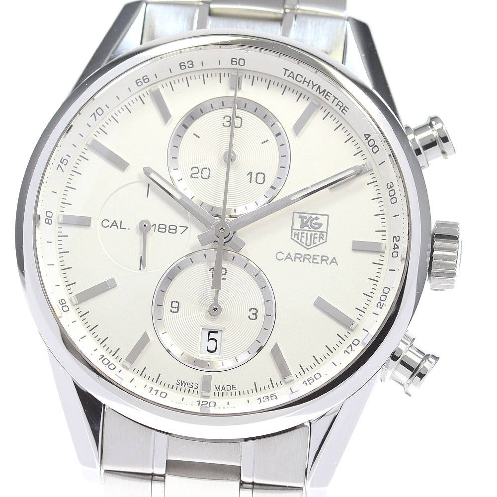 タグホイヤー TAG HEUER CAR2111-5 カレラ クロノグラフ キャリバー1887 自動巻き メンズ 箱・保証書付き_846412【中古】