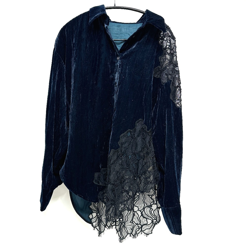 LE CIEL BLEU ルシェルブルー 長袖シャツ 24A63617 レース 長袖 アパレル ポリエステル グリーン