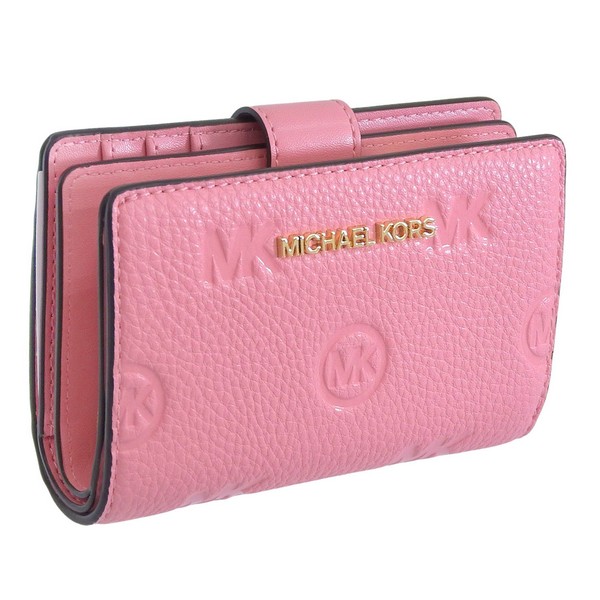 マイケルコース 財布 レディース 二つ折り財布 アウトレット ピンク JET SET TRAVEL MD BIFLD ZP CN WLLET 35S6GTVF6V-CARNA MICHAEL KORS