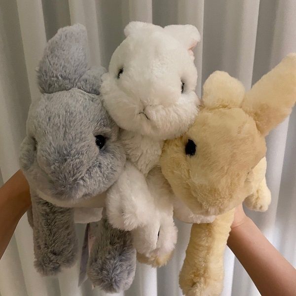 ひざ人形BIG うさぎ人形 ホワイト