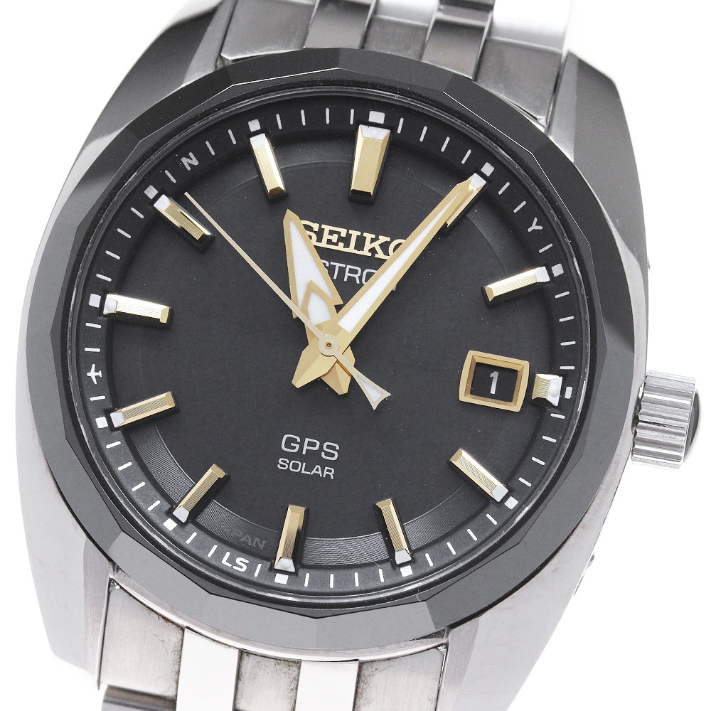 セイコー SEIKO 3X22-0AE0/SBXD011 アストロン 3Xシリーズ GPS デイト ソーラー電波 メンズ 内箱・保証書付き_840246【中古】