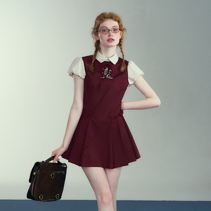 ハリーポッター共同ブランドドレス パフスリーブスカート