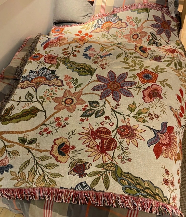 130ｘ180cm 花柄 ソファーカバー ベッドカバー 布団カバー ひざ掛け ビーチタオル フラワー 北欧 おしゃれ あったか マルチカバー 冷房対策 長方形 あったか 厚い 暖かい 寝具 おしゃれ