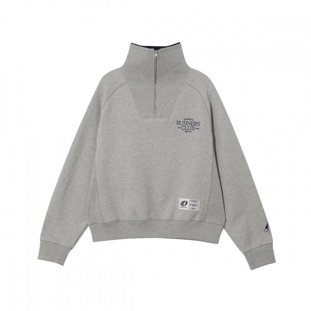 ウーマンズ アスリート ハーフジップ スウェット メランジグレー (KREWRT17780)