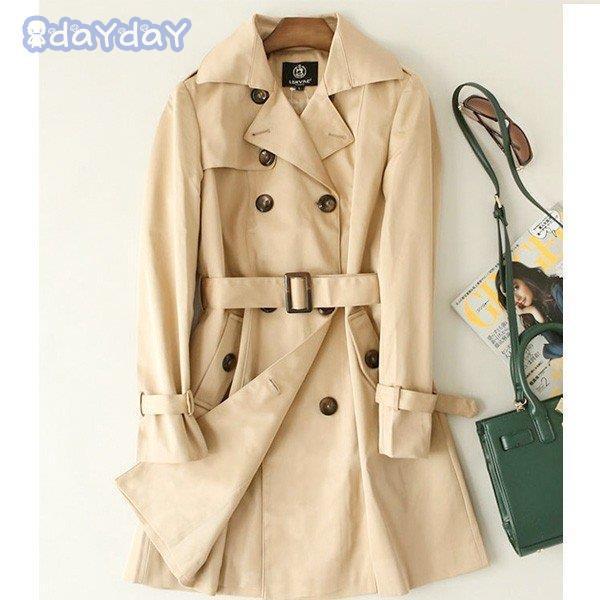 ステンカラートレンチコート レディース スプリングコート トレンチコート ダブル ロング丈 高品質 撥水 艶 ベーシック 春 コート 通勤 アウター ロング丈