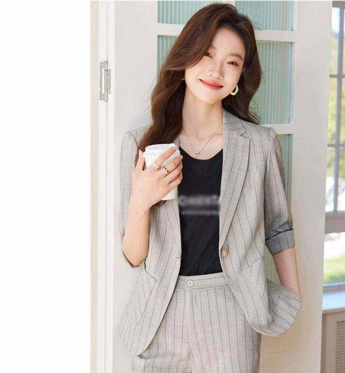 ビジネススーツ パンツスーツ ジャケット+パンツ 新品 フォーマルスーツ 春夏 事務服 体型カバー キャリア スーツ 通勤 カジュアルスーツ ママスーツ 韓国風 就活 セレモニースーツ レディーススー 5,293円