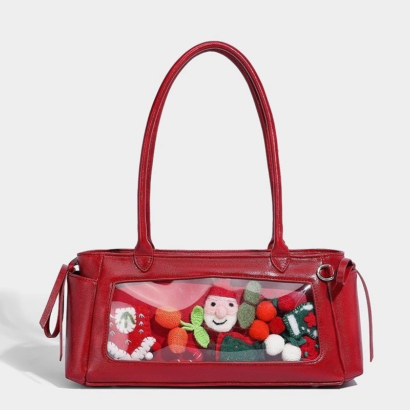 【1つ買うと10個無料】痛バッグ　痛バ　シンプルPU　　2way 　メッシュプレート付き　ショルダーバッグ　ハンドバッグ　オタク　オタ活　推し活　ライブ用 32