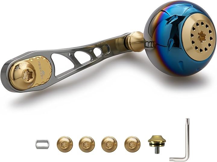 65/75mm リール ハンドル ハンドルノブ シマノ SHIMANO ダイワ DAIWA アブ Abu ベイトリール 通用 Aurora(65mm/75mmハンドル＆38mmノブ -)